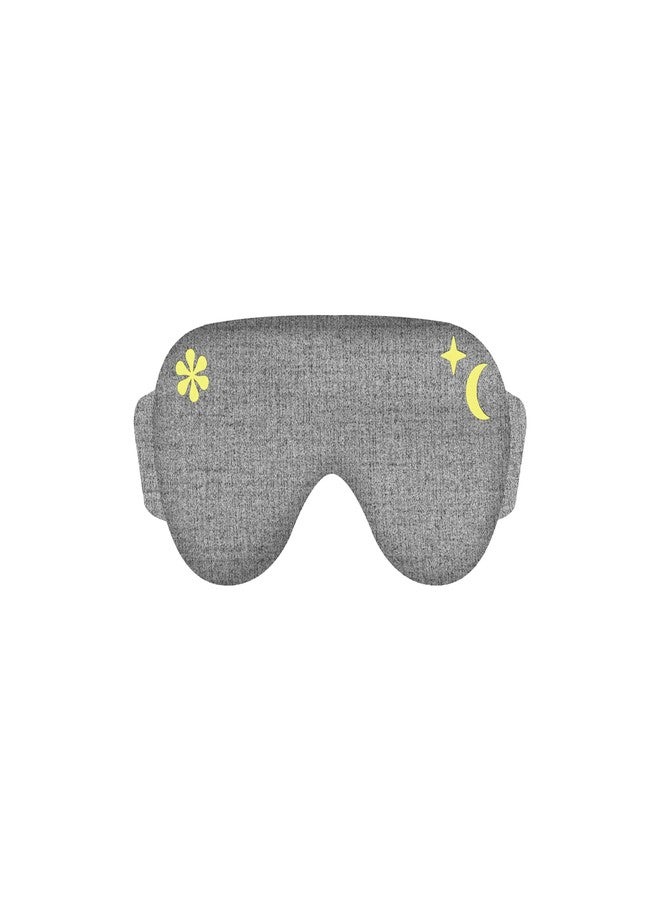 أسوترا وسادة عيون للأطفال من أسوترا للنوم، قطن جيرسي رمادي | محشوة ببراعم الخزامى وبذور الكتان، قناع عين ثقيل، للتأمل وحجب الضوء - Image 4